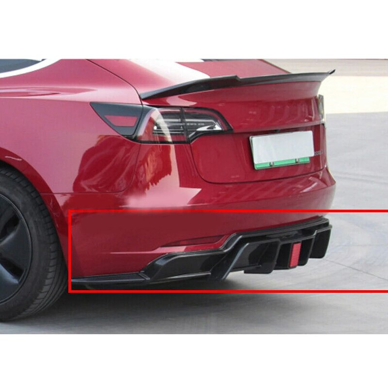 Alerón trasero Compatible con Tesla Model 3, piezas de coche de maletero con luz negra, 2016, 2019, 2016, 2017, 2018, 2019
