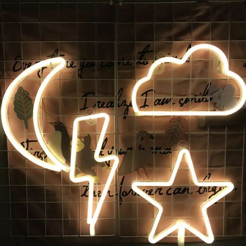 Hurtownie Neon nocny LED znak ściany sztuki znak lampka nocna Xmas urodziny prezent wesele ściany wiszące lampa neonowa Home Decor
