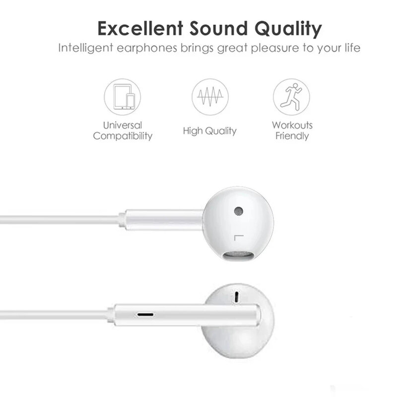 Genuine For Apple Headphones For iPhone 14 13 12 11 15 Pro Max Mini  Earphones XS XR 8 Plus SE 7 Wired Bluetooth Earbud