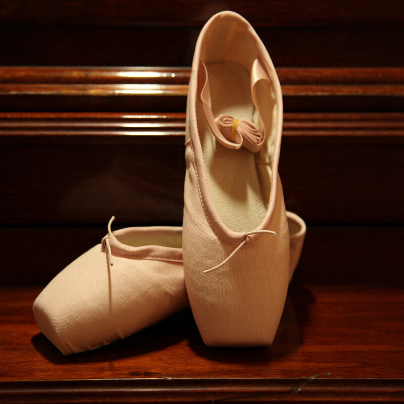 Damskie buty do tańca baletowego dziecko i baletowy dla dorosłych buty do tańca Pointe Professional z wstążkami buty baletowe buty treningowe