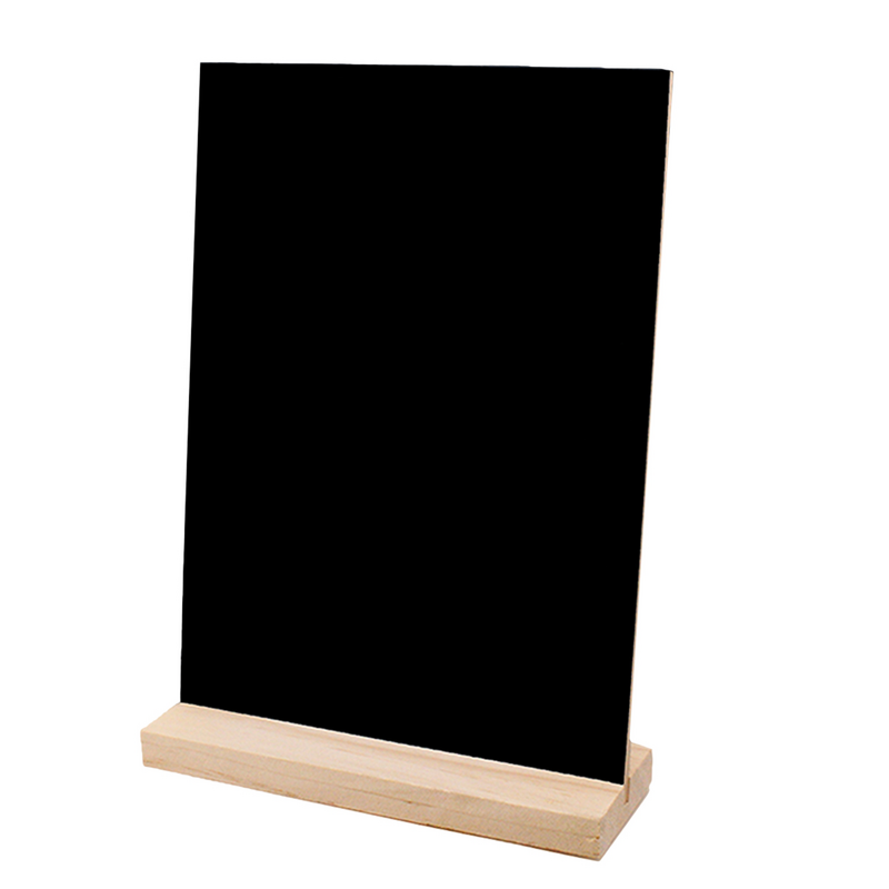 กระดานดำป้ายมินิเดสเพลย์ป้ายข้อความกระดานดำขาตั้งขนาดเล็กฐานไม้สำหรับตกแต่ง