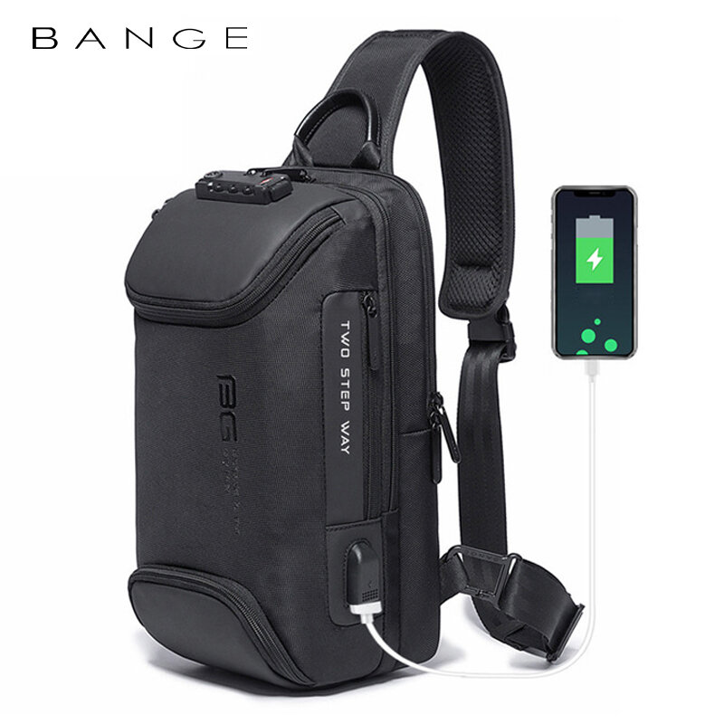 Men's bag Anti-theft Chest Bag Multifunction Crossbody Bag Man Shoulder Messenger Bags Male Waterproof Short Trip usb charger