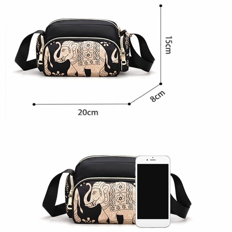 Bolsa de ombro floral crossbody para mulheres, multi bolsos, bolsa mensageiro, moda