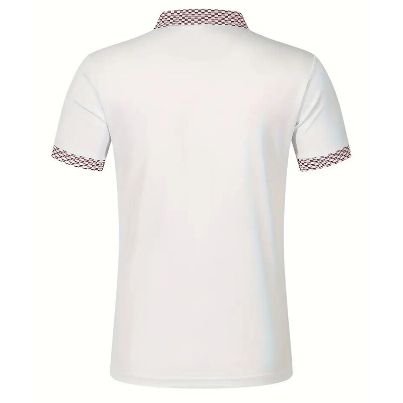 Letnia 2024 męska koszulka polo z krótkim rękawem nowa moda cyfrowa spersonalizowana koszulka polo męska top na co dzień biznesowa