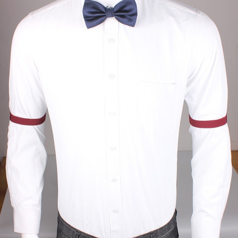 Cinturón fijación manga camisa boda soporte manga elástica brazalete camisa ajustable