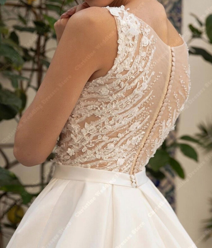 Najnowsze błyszczące koronkowe suknie ślubne aplikacje z dekoltem w szpic 2024 seksowny nadruk wzór sukni ślubnych z długimi rękawami bez pleców szlafrok panny młodej