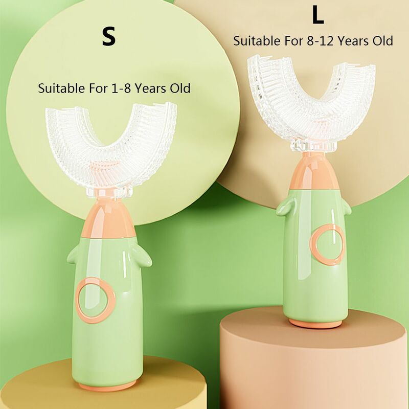 1-12 Jahre weiches Silikon Kinder begünstigt Kinder geschenke Zahnputz Zahn aufhellung Reinigungs werkzeug U-Form Zahnbürste