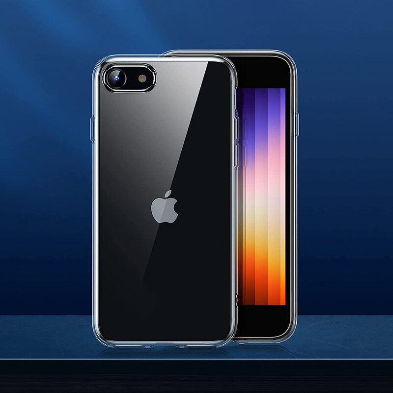 Capa macia de silicone transparente para Apple iPhone, alta qualidade, universal, ultra fino, tampa traseira, SE, 7, 8, SE2, SE3, 2020, 2022