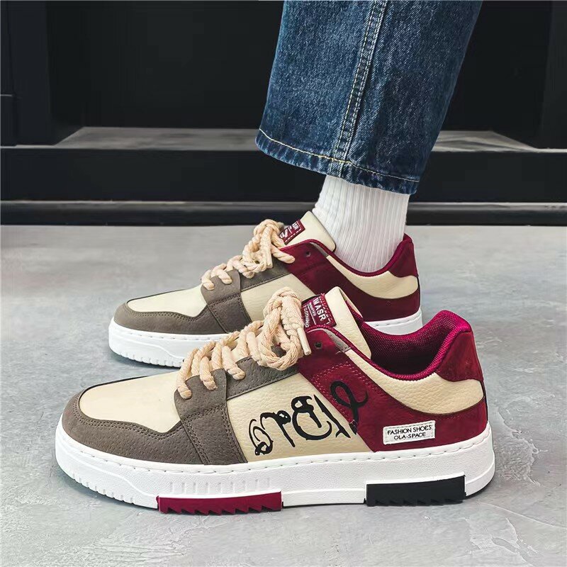 Men's Casual Sneakers 2024 Fashion Designer Platform Shoes Lace Up Trainers Student Sneaker Man Vulcanized Shoes Tenis Masculino
