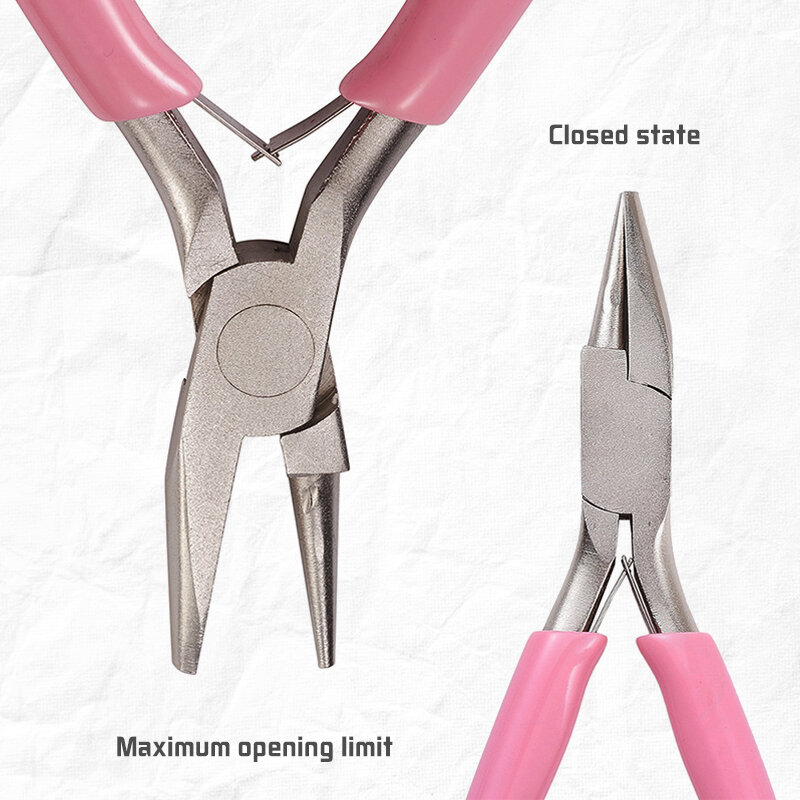 Mini 5Inch Round Concave Pliers Wire Looping  Pliers Precision Jewelry Pliers Wire Looping Pliers for DIY Jewelry Making