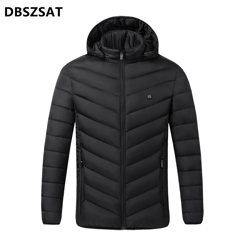 Одежда с подогревом для мужчин и женщин, умное зимнее хлопковое пальто с контролем температуры, теплое хлопковое пальто с USB-подогревом