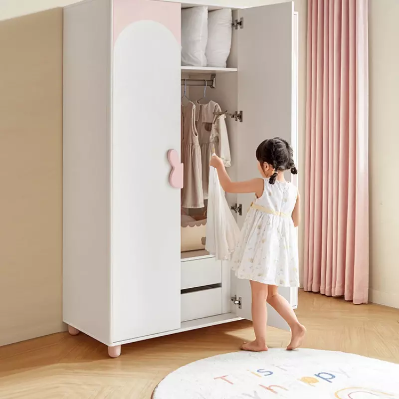 EvaluChildren's-Armoires de chambre à coucher pour enfants, armoire mobile, étagères de rangement de Cisco, meubles de chambre d'enfant, CY50CW