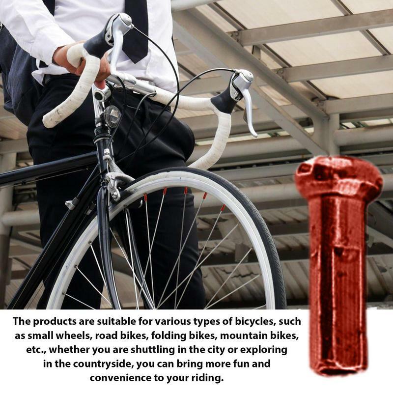 Boquillas de radios de rueda de bicicleta, decoración de punta de extremo de radios de acero al carbono, Protector de radios de bicicleta para bicicletas de montaña de 14G, 1 unidad