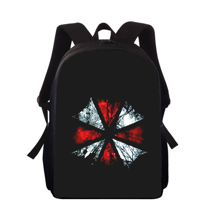 Umbrella Corporation 15” 3D Print Kids Backpack Primary School Bags for Boys Girls Back Pack Students School Book Bags
