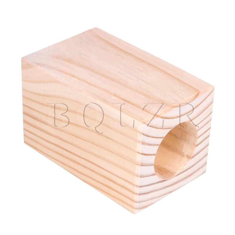 BQLZR-elevador de cama para mesa, ranura para tarjeta de madera con agujero redondo, 135x85x85mm, 4 unidades