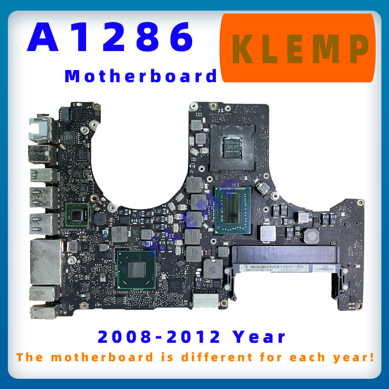 Original A1286 Motherboard 820-2850-A/B 820-2915-A/B 820-3330-B for MacBook Pro 15" Logic Board 2008 2009 2010 2011 2012 Years