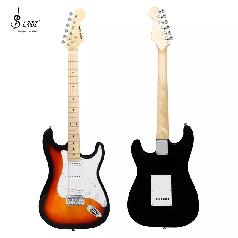 SLADE новая 39 дюймовая электрическая гитара 6 струн 22 лада ST набор электрической гитары кленовые грифели электрическая гитара с усилителем