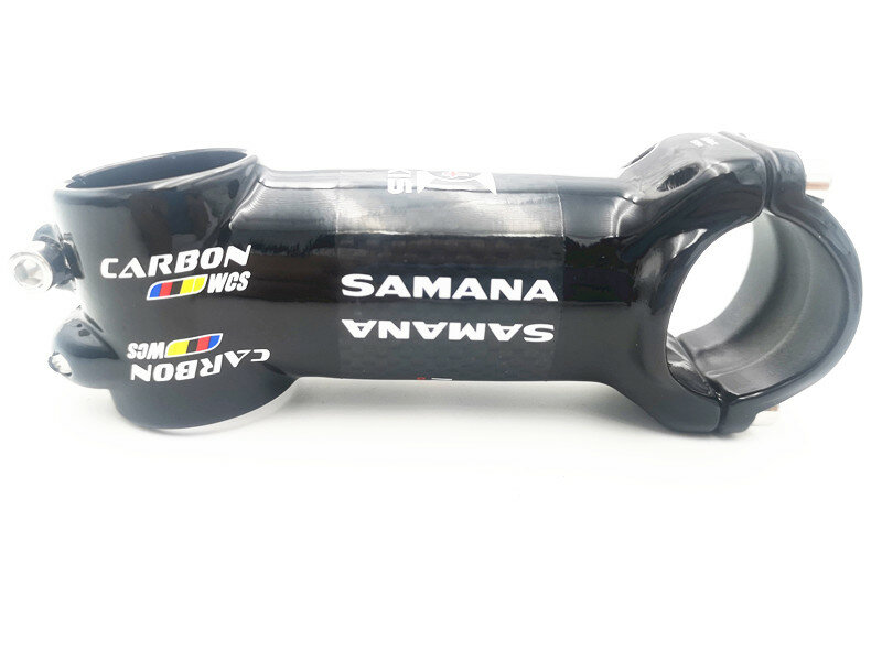 Samana wcs estrada bicicleta haste de carbono de alumínio mtb mountain bike stem peças 31.8*60-120mm 3k gloss preto