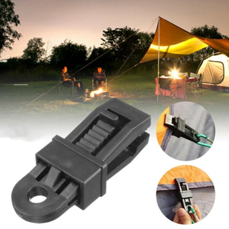 1/5/10pcs Adjustable Heavy Duty Lock Grip For Tarp Shade Cloth Reusable Clamp For Curtains Windproof Camping Tent Clip Hook