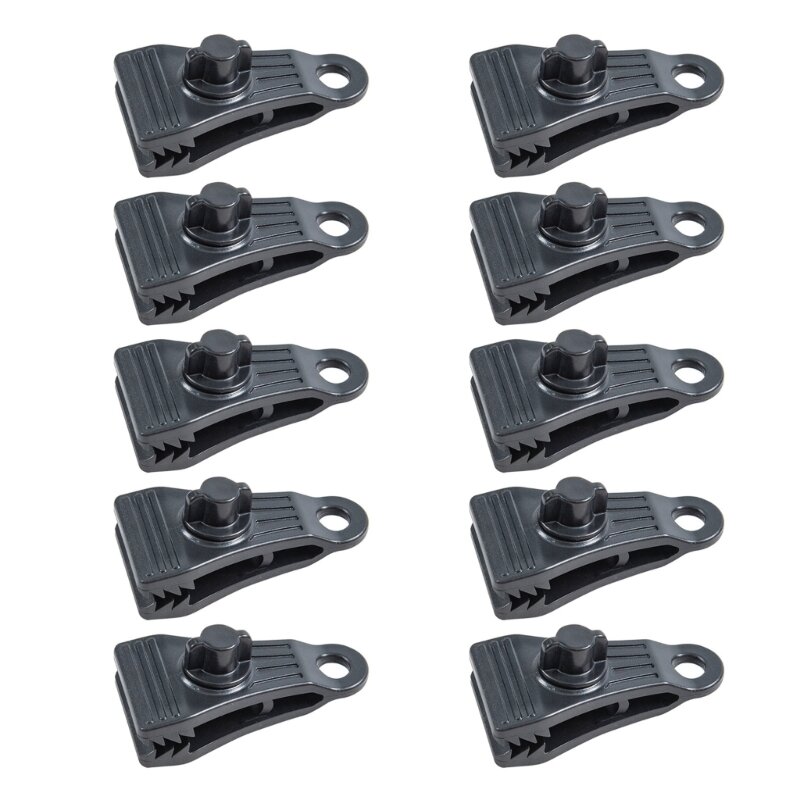 10Pcs Tarp Clips Heavy Duty Lock Grip Tarp Clamps Pool Cover Clips Tent Fasteners Holder for Awnings, Outdoor Camping