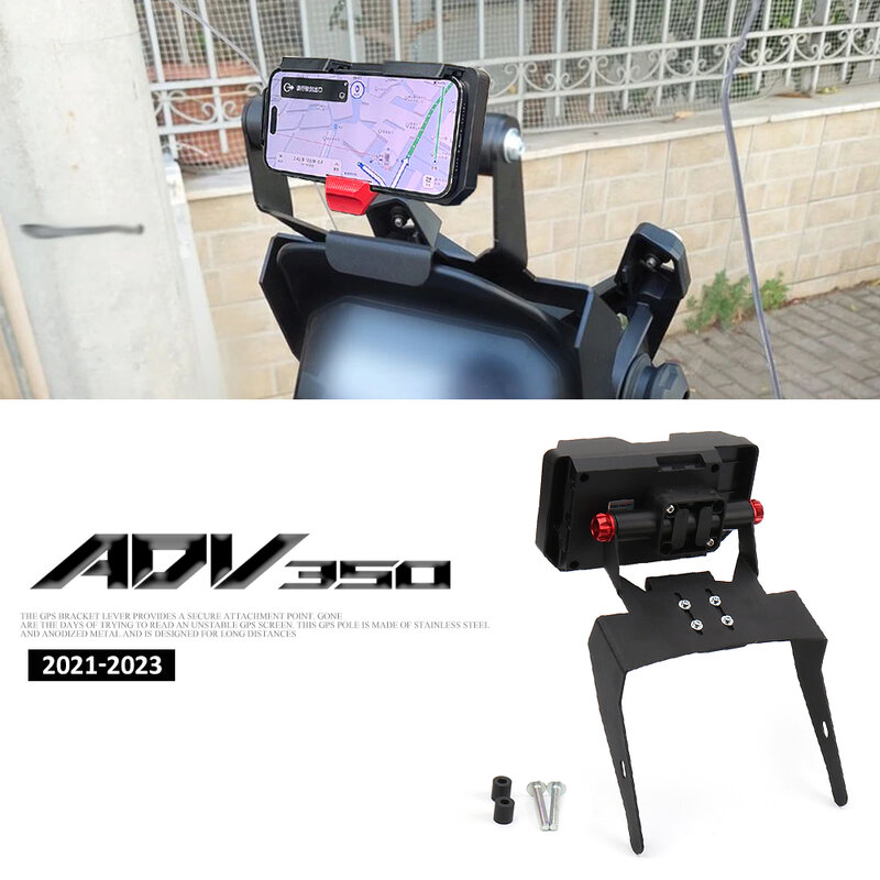 ที่ยึด GPS มอเตอร์ไซค์สำหรับ Honda ADV350 ADV ที่วางโทรศัพท์ adv350 2021-2023ตัวยึดระบบนำทางกระจกหน้า
