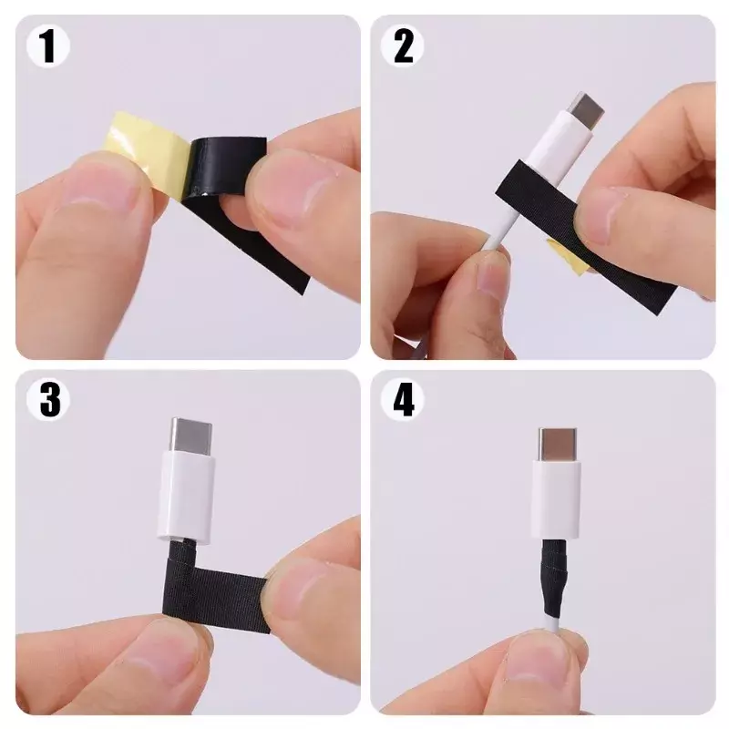 1-100 Stuks Kabel Reparatie Sticker Subsidie Nylon Reparatie Tapes Voor Alle Oplaadsnoer Oortelefoon Draad Saver Anti-Break Zelfklevende Stickers