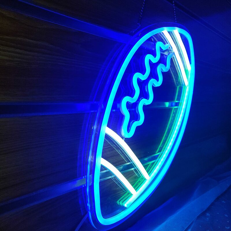 Niebieski Neon piłkarski, kształt piłki nożnej Neon, wystrój ścian sypialnia Neon LED Neon, prezent na Boże Narodzenie