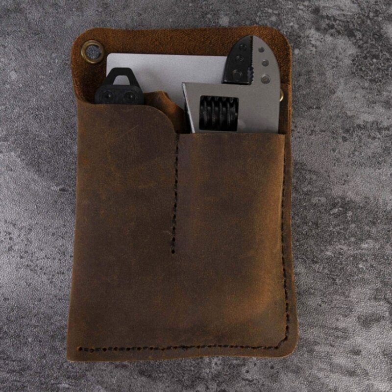Organisateur poche en cuir pour hommes, pochette à outils gaine, accessoires multi-outils faits à main, cadeau pour