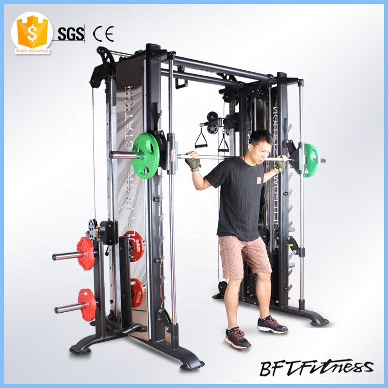 Máquina smith multifunción para gimnasio, equipo de fitness comercial, cruce de cables, precio