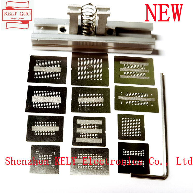 Gabarit de support de modèle de pochoirs de rebillage BGA de chaleur directe de mémoire pour DDR1 DDR2 DDR3 DDR5 DR2-3 DDR3-2 GDDR5 réparation de expédide soudage