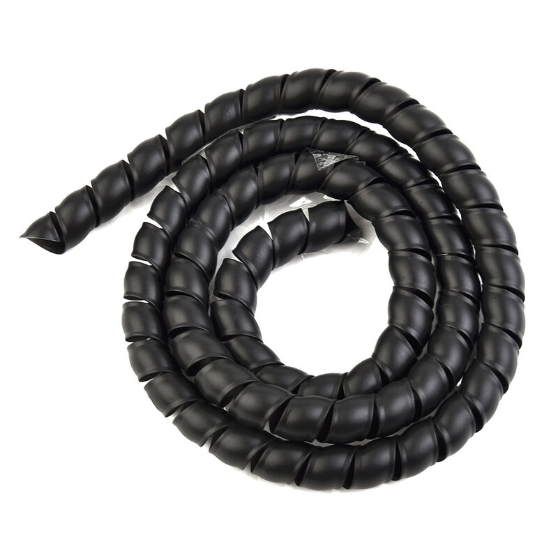 Protector de manguera hidráulica negro de polietileno de alta densidad, protección de Cable, envoltura en espiral, 1m ID, 8-12mm para Cables de carga EV, 1 unidad