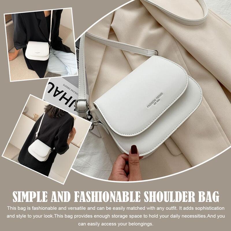 Bolsa de sela de ombro único feminina, bolsa tiracolo pequena, garota na moda, verão, simplicidade, elegante, F7W2