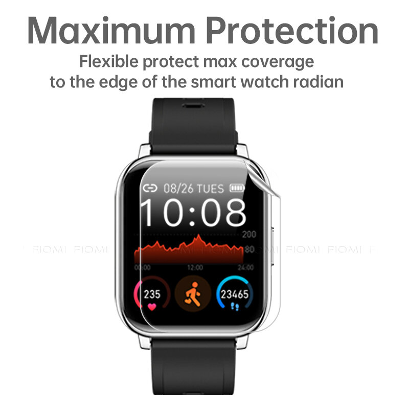 Film pelindung layar jam tangan pintar, 1.4 inci film lembut film pelindung untuk ZL54c/B57/P22/P25/P36/Y13/gt20, untuk Huami Amazfit Bip 3