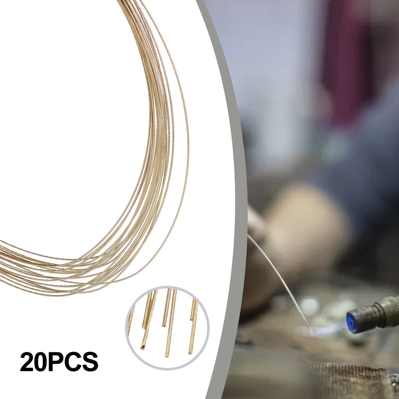 Bacchette per saldatura in lega di rame argento confezione da 20, ideali per la creazione di gioielli, la lavorazione superiore salda una varietà di metalli