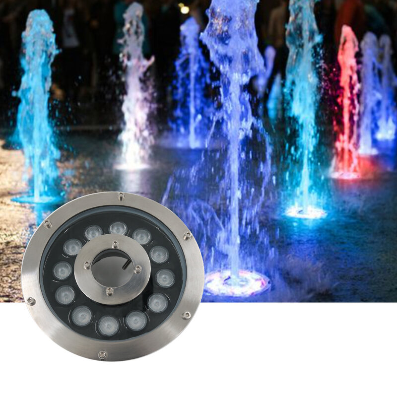 Lampe LED RGB/RGBW Super Fine Waterproof IP68, Luminaire Décoratif d'Nik, Idéal pour une Fontaine de Piscine, Xorg6/9/12/18W, AC 12/24V