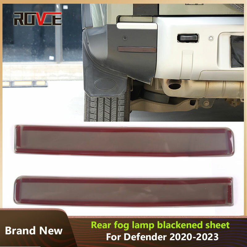 ROVCE Car Rear Fog Lamp Cover Sticker for Land Rover Defender 2020 2021 2022 2023 Accessories