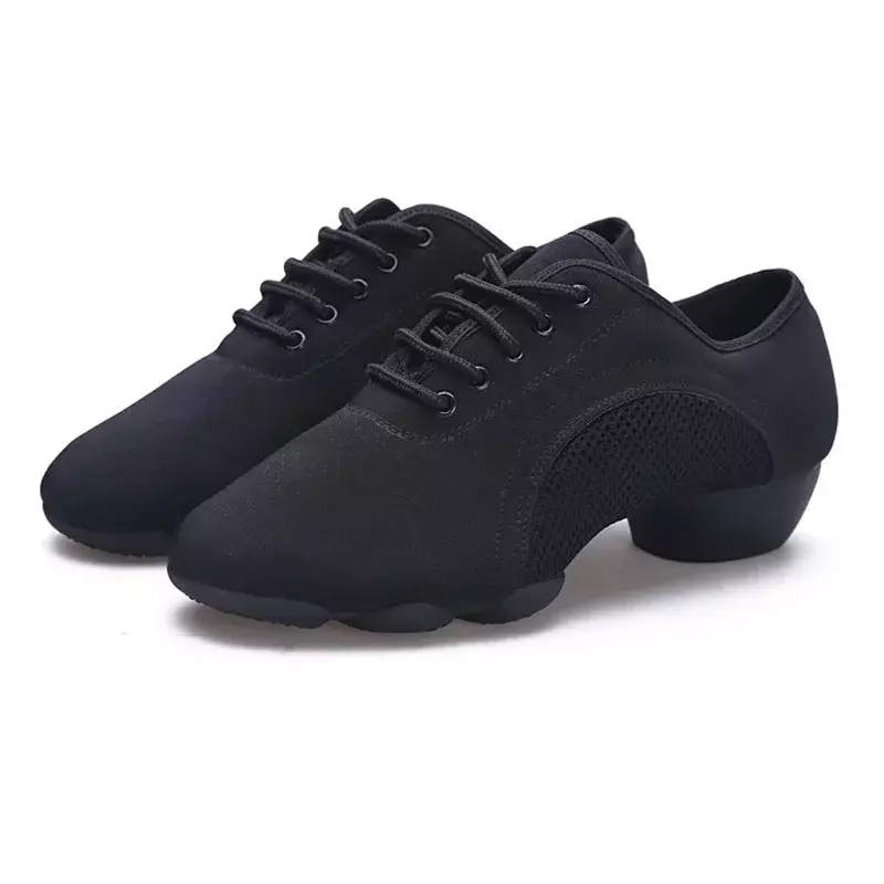 USHINE 34-46 scarpe da ballo latino da uomo scarpe da insegnante per adulti scarpe da ballo morbide per insegnanti scarpe latino Oxford tacco di stoffa da donna 3cm