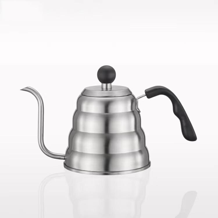 Großhandel moderne lange Mund 1000 ml Espresso Moka Kanne Kaffee maschine über Kaffee kessel mit Thermometer gießen