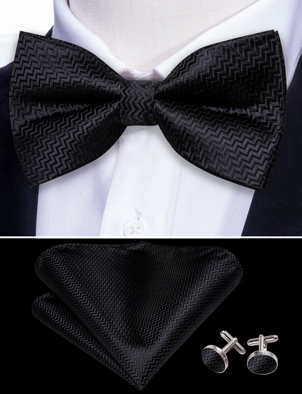 Формальные Волнистые Шелковые Cummerbund для мужчин, классический галстук-бабочка, носовой платок, наборы запонок, деловая вечеринка, день рождения, дизайн Барри Ван 1064