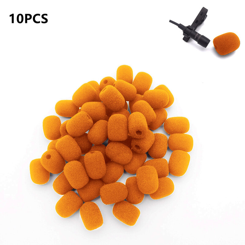 10pcs 6mm Headset Microphone Cover Sponge Foam Windscreen Replacement Lavalier Conference Cover For Lapel Headset Mic