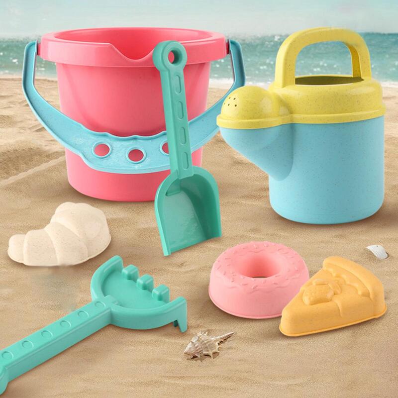 몬테소리 모래 물뿌리개 장난감, 해변 양동이, 어린이 목욕 시간 장난감, 어린이 생일, 3-10 세, 7 개