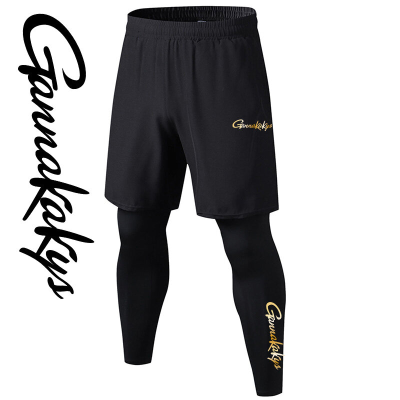 Мужские штаны для рыбалки, облегающие спортивные баскетбольные леггинсы, штаны для фитнеса с принтом, спортивные штаны с карманами, 2024