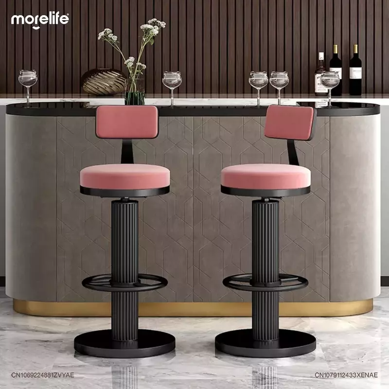Stół wyspowy krzesło do jadalni lekki luksusowy krzesełko barowe charakterystyczny podnośnik krzesło barowe kuchnia wysokie nogi stołek meble K01 +