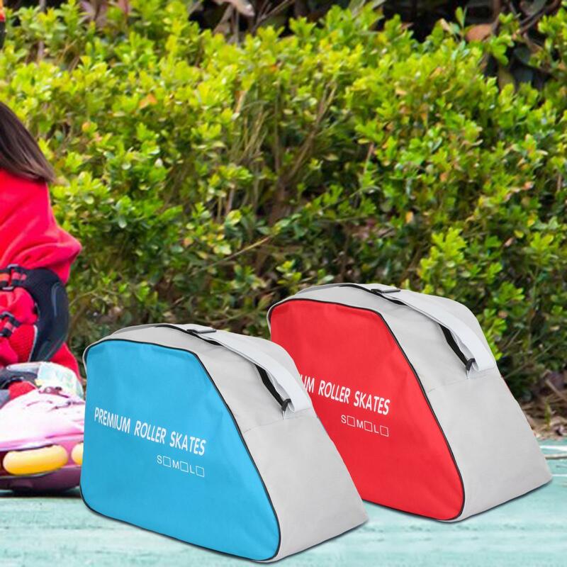 Bolso de mano ligero con correa ajustable para el hombro, bolsa de almacenamiento para patines de hielo para niños, zapatos de Patinaje