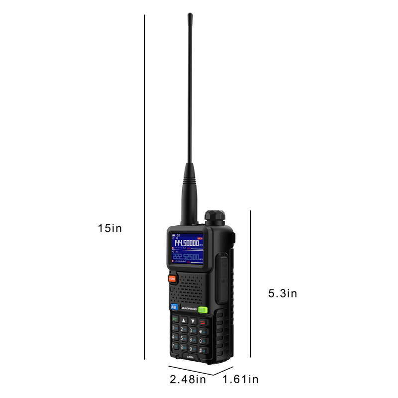 Baofeng-walkie-talkie multibanda de mano, repetidor de banda de aviación AM, Radio FM, transceptor Amateur, 5RM, 8W