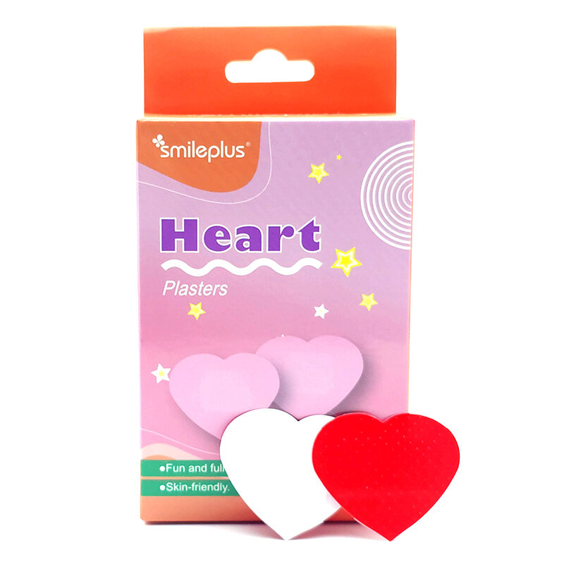 20Pcs/box Bandage Pad Hydrocolloid Dressing Heart Shaped Bandage Self-adhesive Wound Patches First Aid Gauze