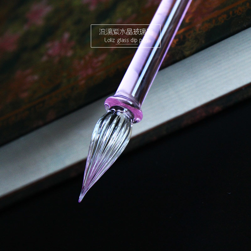 투명 크리스탈 유리 딥 펜 컬렉션 색상, 창의적인 선물