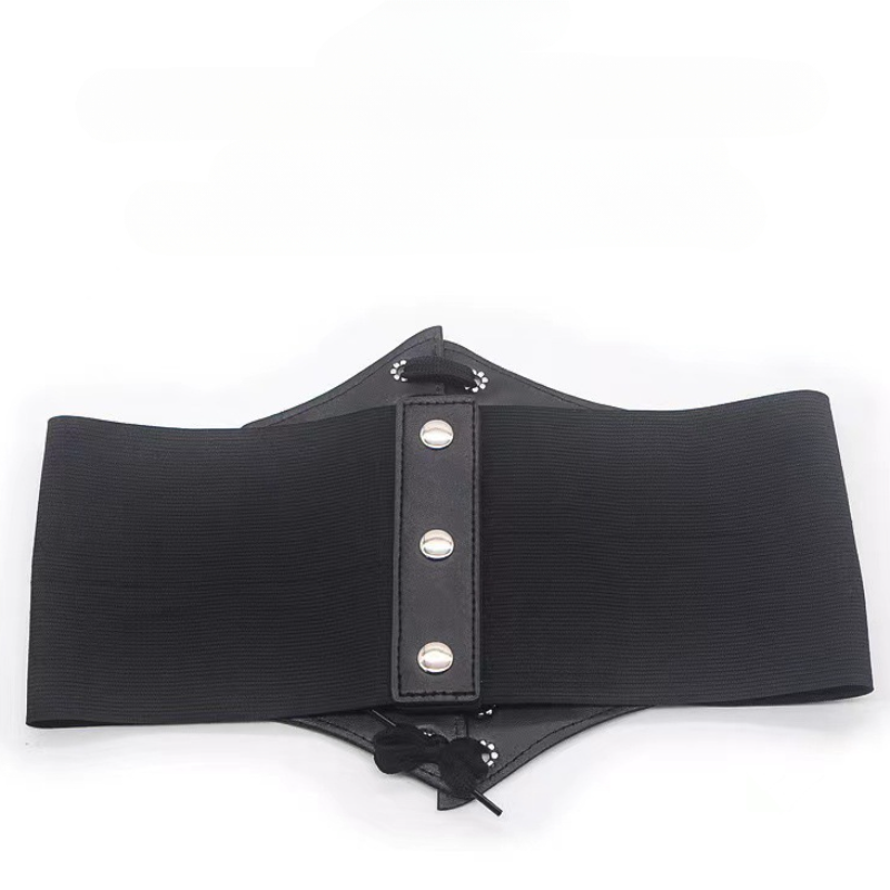 Ceinture corset gothique pour femme, Cummerbunds brodés de fleurs en PU, ceinture amincissante pour femme, ceinture large noire vintage pour fille, mode