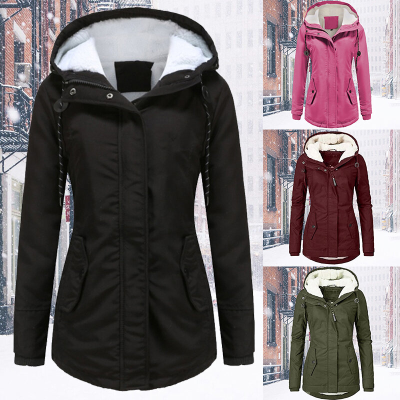 Модная женская утолщенная теплая пуховая куртка, длинное зимнее пальто, парка с капюшоном, пальто