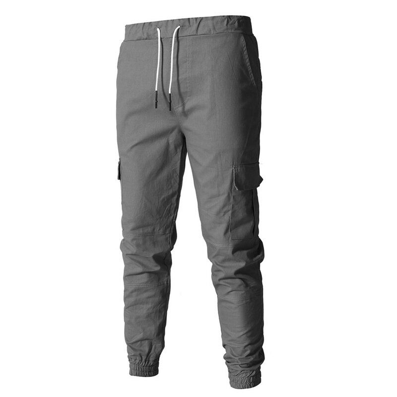 Fjpantalones-viser décontractés à grandes poches pour hommes, pantalons de survêtement Hip Hop Harem, vêtements d'extérieur de qualité, joggeurs doux pour hommes, mode